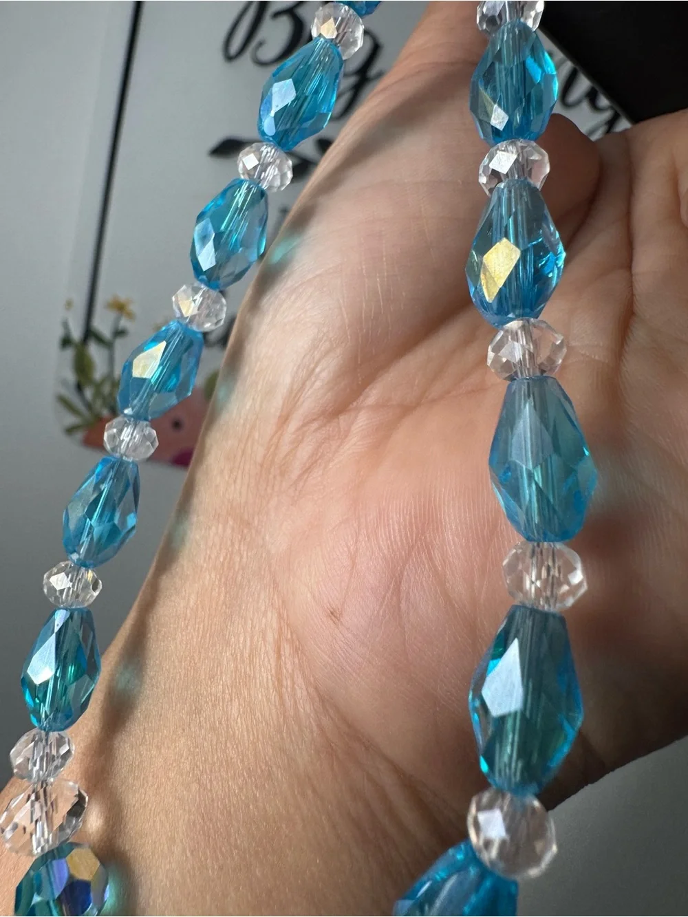 Bling Bling Crystal and Blue Phone/Key/Bag Chain #P1078